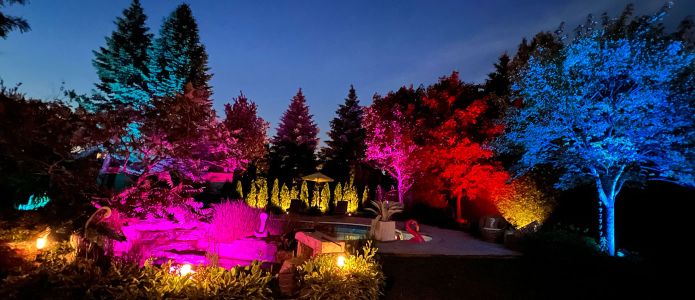 color-changing landscape lighting Lombard, IL